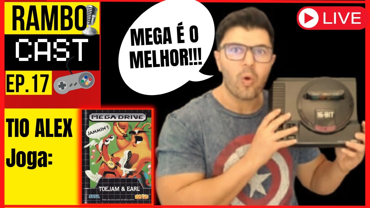 Tio Alex joga ToeJam & Earl, direto do Mega Drive (RamboCast 17