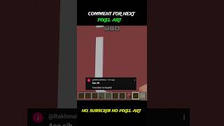 COMMENT FOR NEXT PIXEL ART #shortvideo #minecraft