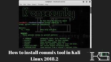 How to install commix tool in kali linux 2018.2