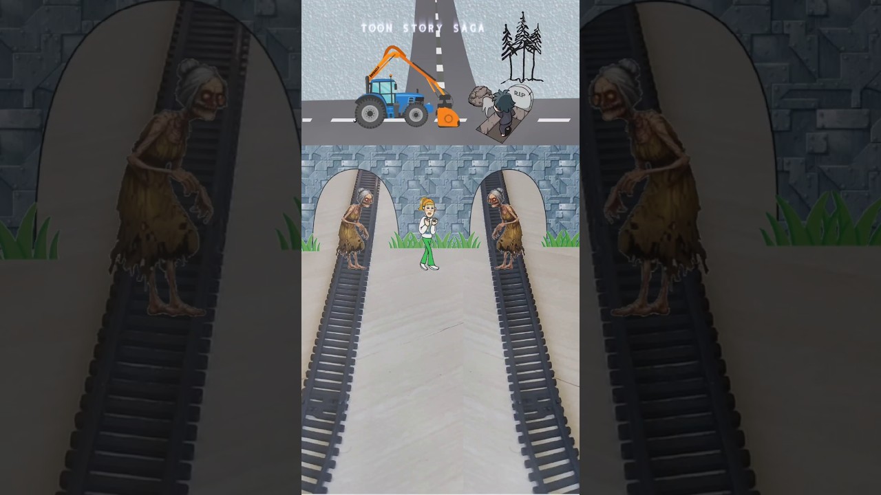 Ghost Grannies scare a woman near the railway track bridge and the train is approaching fast | Bhoot