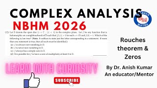 NBHM 2026 complex analysis solution || Rouche's theorem & Zeros