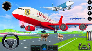 Real Flight Airplane City Pilot Simulator - Plane Boeing Emergency Landing 3D - Android Gameplay