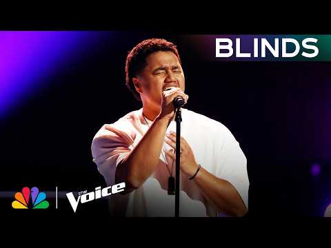 Coach Kelly Uses FIRST IN For Johnnie Kapua’s “Die With A Smile” Cover | Voice Blind Auditions | NBC