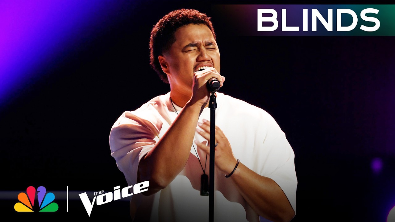 Coach Kelly Uses FIRST IN For Johnnie Kapua’s “Die With A Smile” Cover |  Voice Blind Auditions | NBC