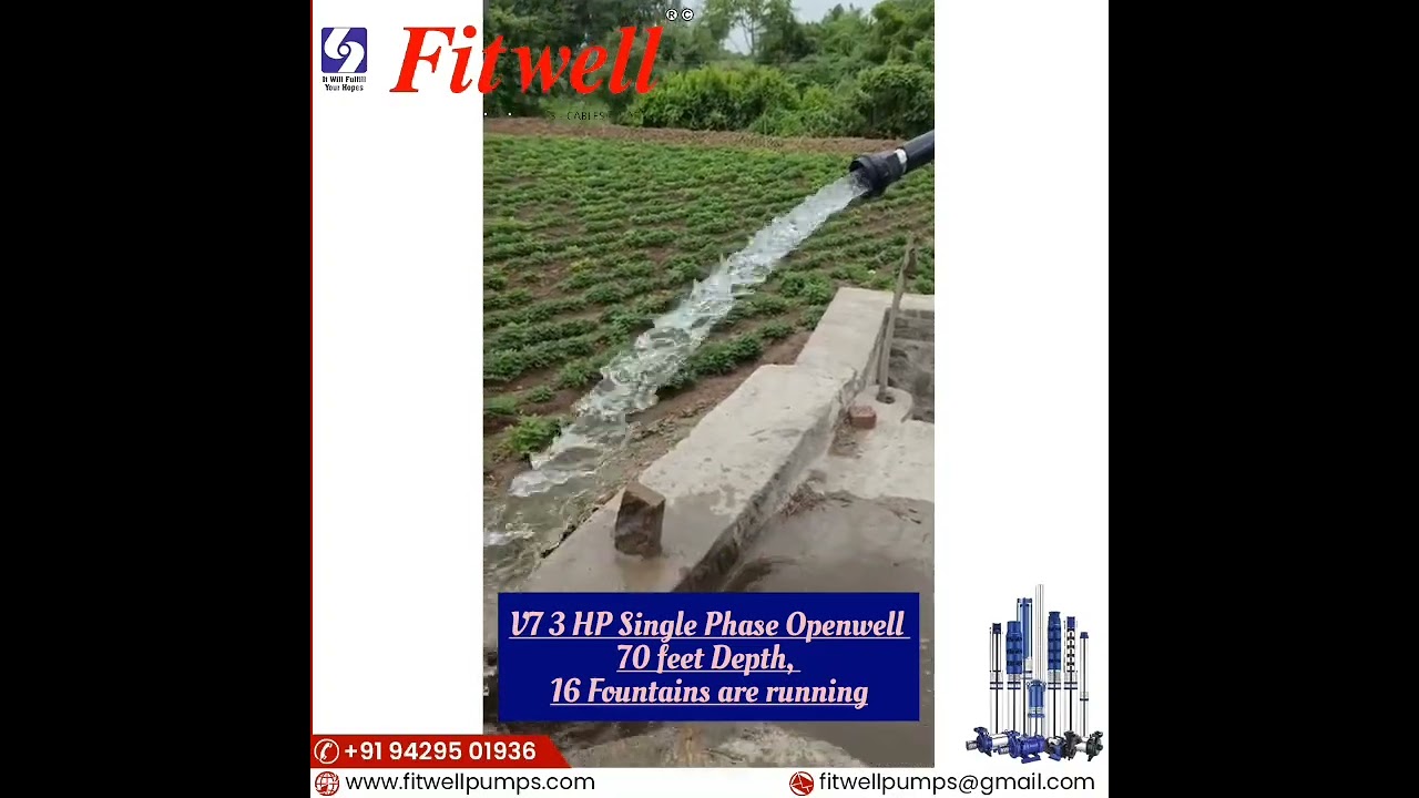 V7 3 HP Single Phase Openwell