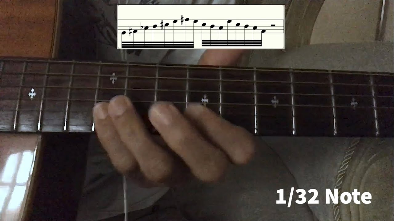 How to play 1/4, 1/8, 1/16, 1/32 notes with the pentatonic scale - YouTube