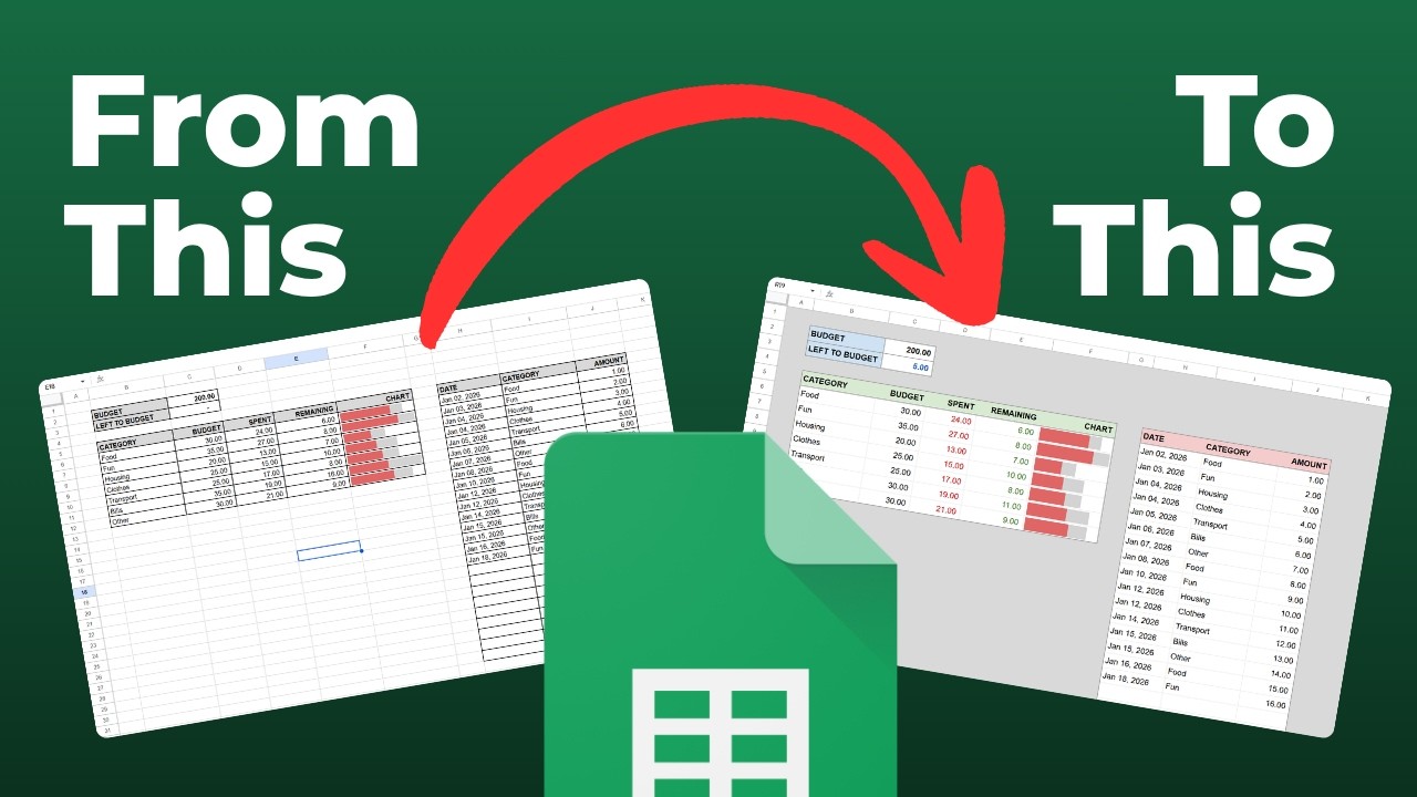 How to Make Good Looking Google Sheets - YouTube