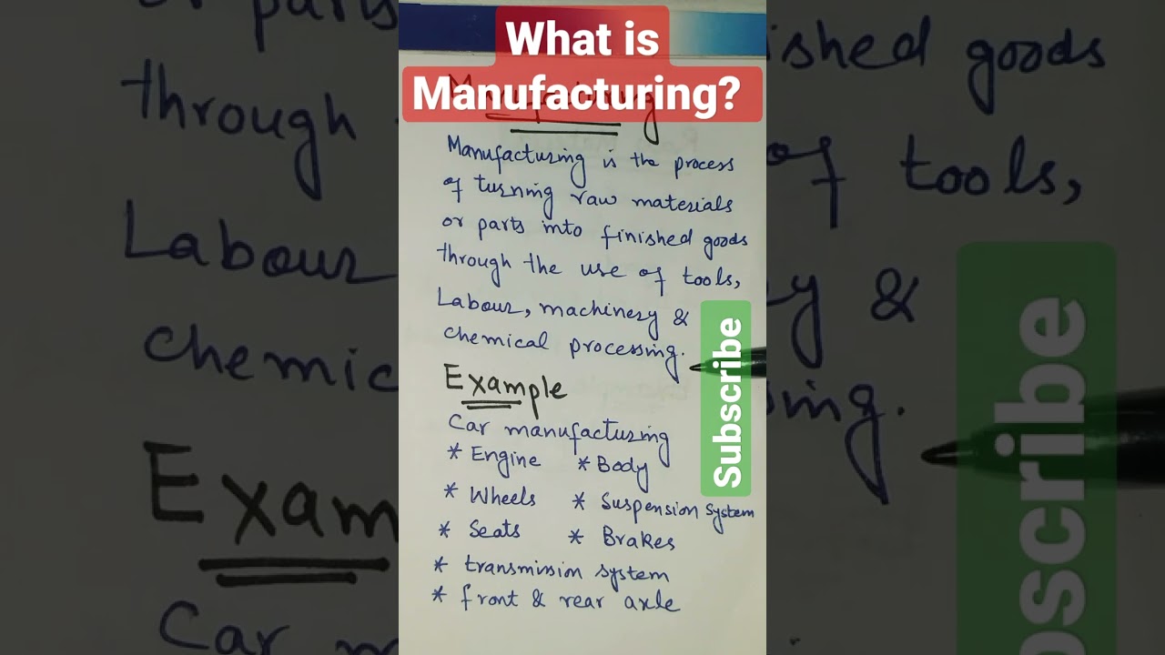 What is Manufacturing?