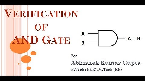 Verification of AND Gate on Virtual Lab