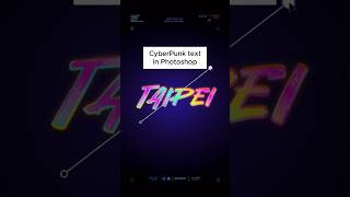 Create this editable CyberPunk text effect in Photoshop......#graphicdesign #typography #howto #des