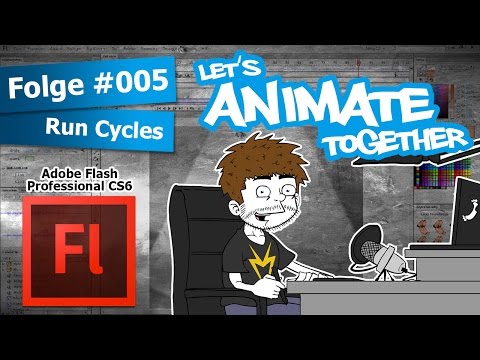LET'S ANIMATE TOGETHER: Folge#005: Run Cycle [Adobe Flash Tutorial] [German] [HD] | Ming-Hatsu