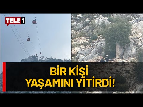 Antalya Konyaaltı'nda teleferik düştü!