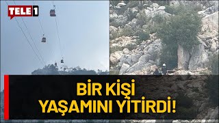 Antalya Konyaaltı'nda teleferik düştü!