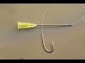 #anzuelo #casero de #aguja hipodérmica ¡homemade hypodermic needle hook!