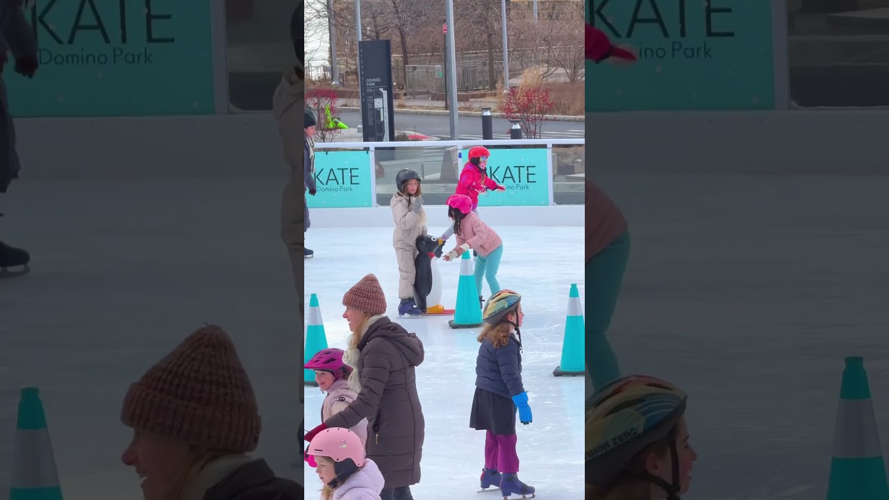 Ice Skating Rink in Williamsburg, Brooklyn New York City