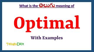Optimal Meaning in Telugu | Optimal in Telugu | Optimal in Telugu Dictionary |