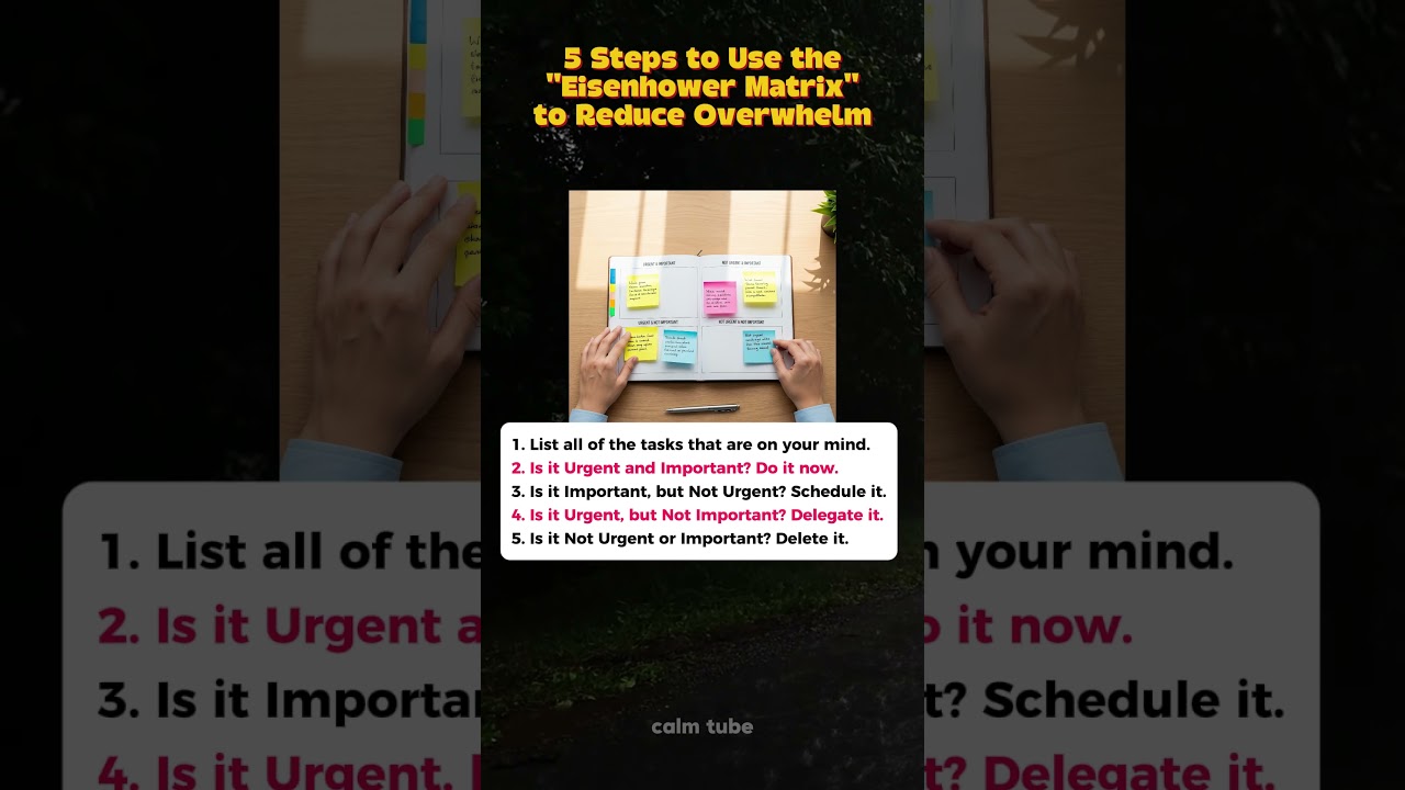5 Steps to Use the Eisenhower Matrix to Reduce Overwhelm 