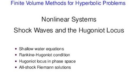 FVMHP17   Nonlinear systems -  Shock Waves and Hugoniot Loci