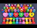 Rainbows SLIME: Look Numberblocks, Alphablocks, Alphabet Lore in Heart Eggs Satisfying🌈