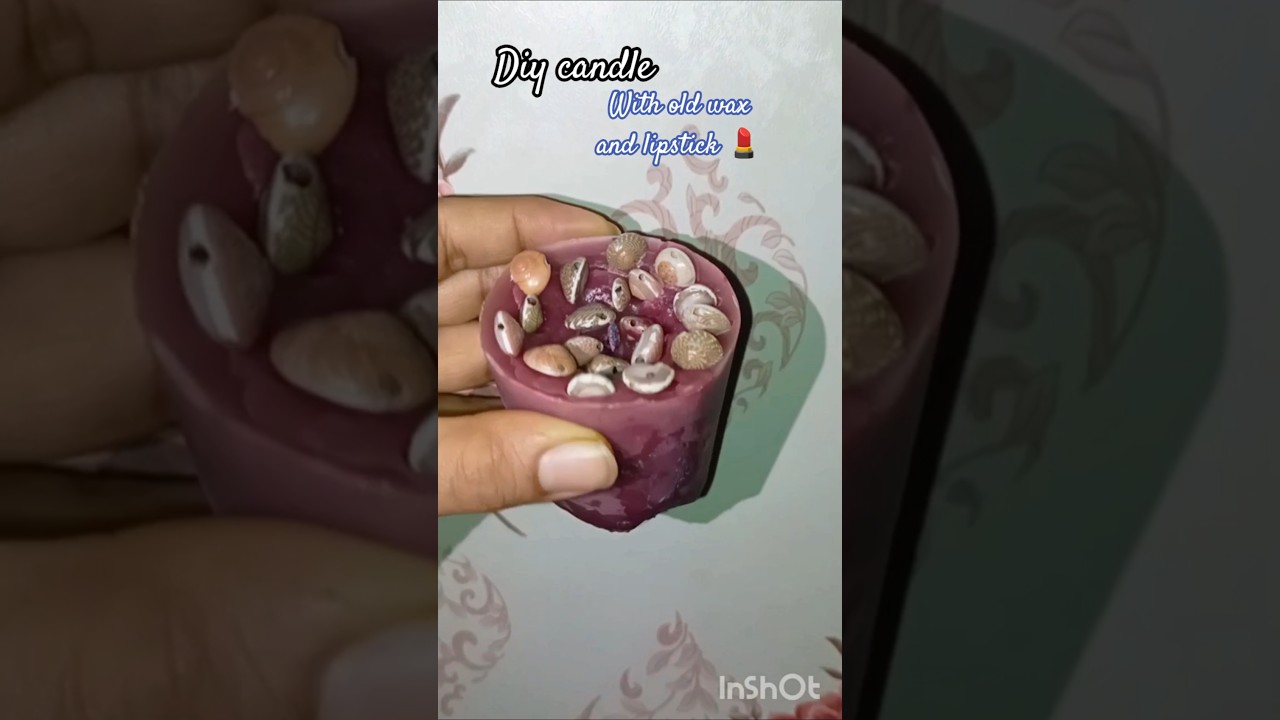 Diy candle with lipstick and wax 😍💄🕯️