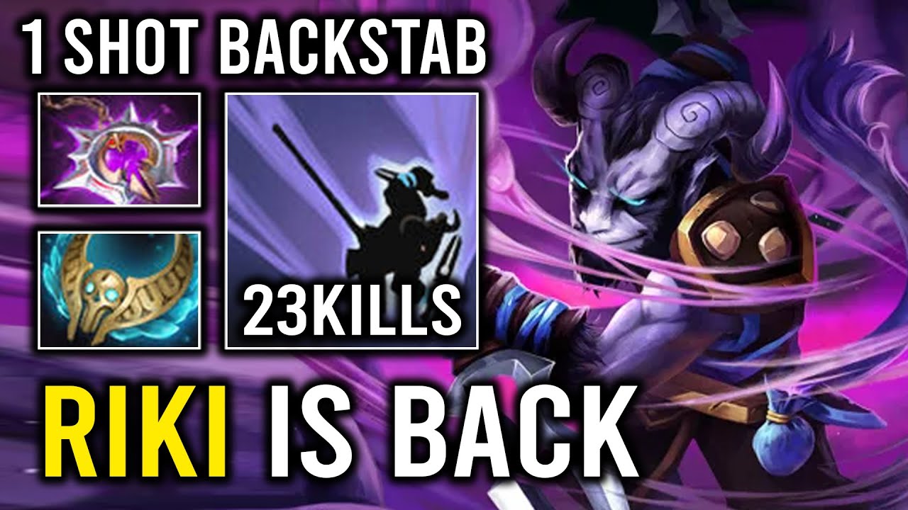 RIKI IS BACK 1 Shot Backstab Crazy Juke & Dodge with Trick of Trade Full Aghanim Dota 2