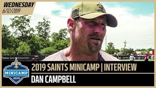 Saints TE Coach Dan Campbell Talks Tight Ends at Saints Minicamp | New Orleans Saints