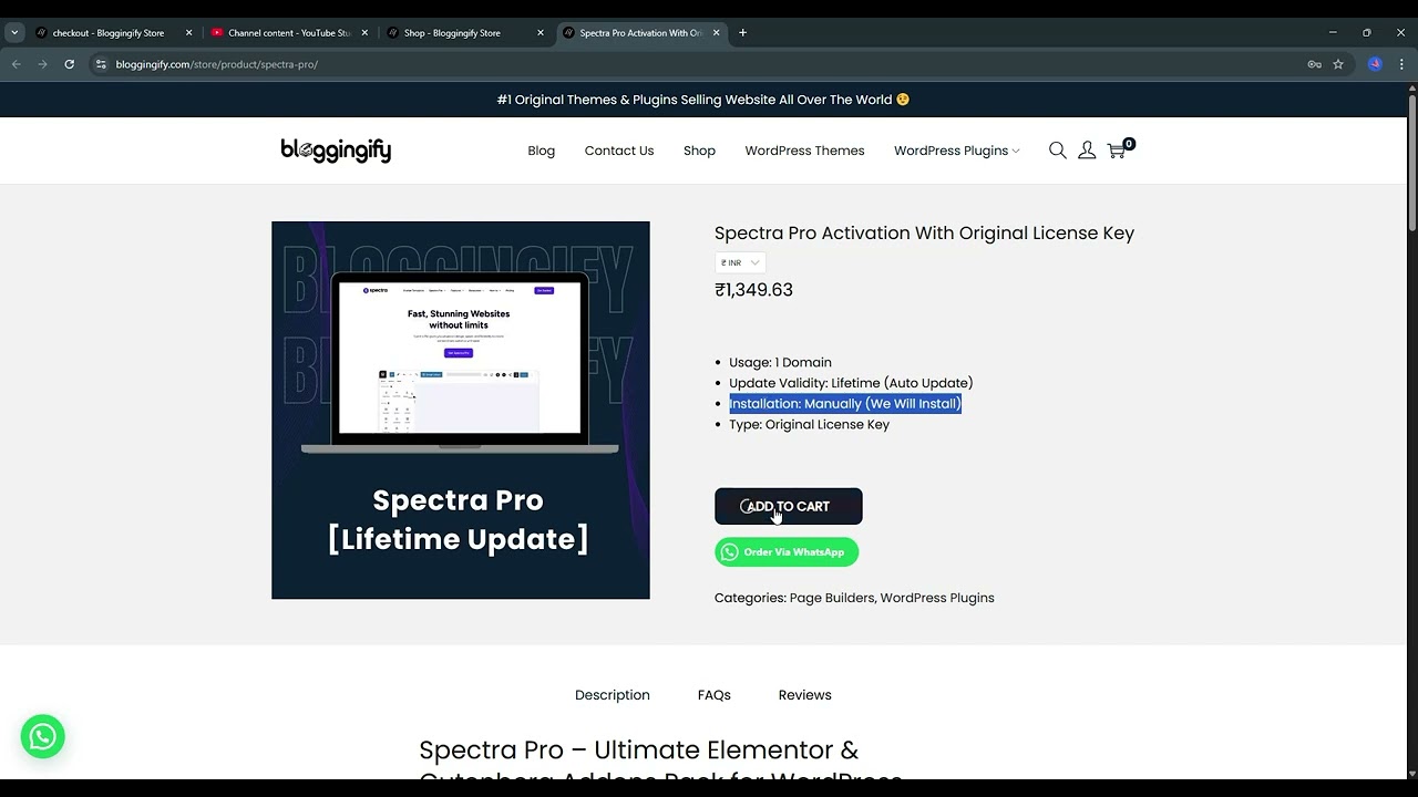 Download Spectra Pro With License Key | Spectra Pro Gutenberg Blocks Plugin