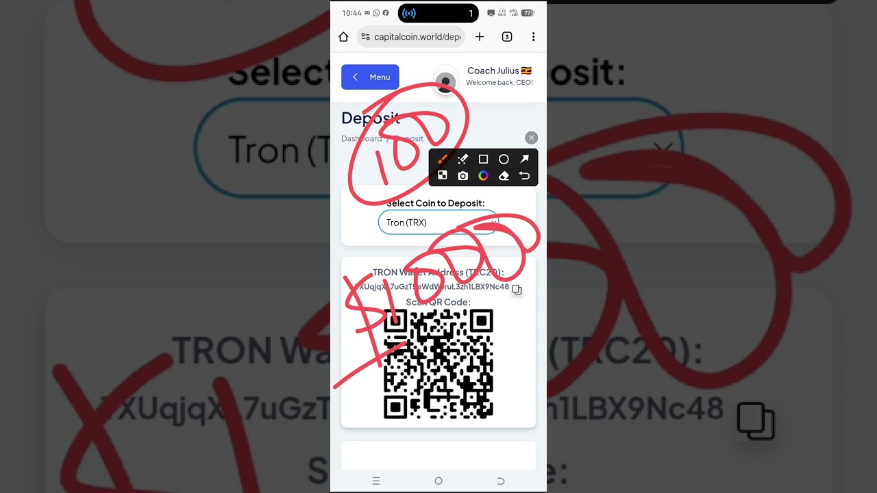 How to register, buy Capital coin for gas and staking within the smart capital bot/coin platform