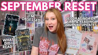 decorating for fall, reading journal updates, a classic, & a reread 🍂💫SEPTEMBER RESET VLOG