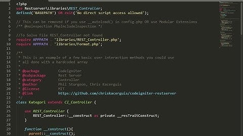 Membuat CRUD json dengan PHP menggunakan Framework CodeIgniter