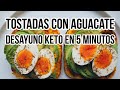 🥑🍞 DESAYUNO KETO EN 5 MINUTOS | TOSTADA SIN HARINA DE AGUACATE Y HUEVO | Manu Echeverri