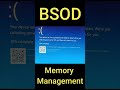 Gambar cover BSOD - Memory Management #shorts #youtubeshorts #shortvideo