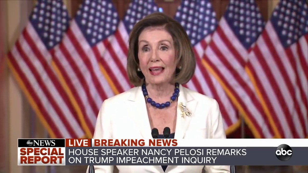 WATCH Live: House Speaker Pelosi delivers statement on status of impeachment inquiry