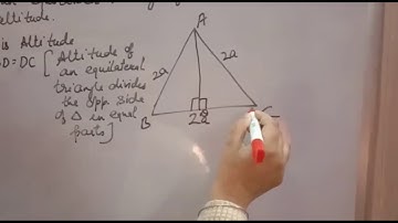 ABC is an equilateral triangle of side 2a.Find each of its altitude