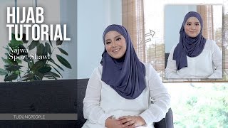 Najwa Sport Shawl Purple Hijab Styling Tutorial