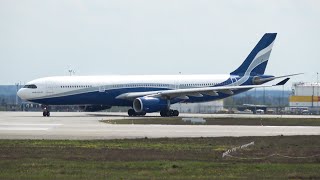 (4K) Hi Fly Malta Airbus A330-343 9H-TAJ Arrival Departure Leipzig/Halle Airport PEK - LEJ - ALA