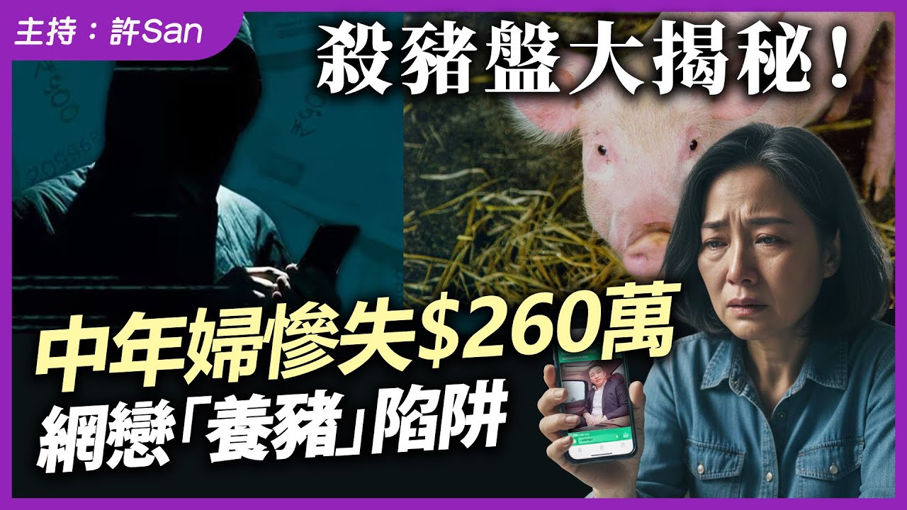 殺豬盤大揭秘!中年婦慘失$260萬,網戀「養豬」 陷阱 - YouTube