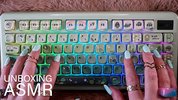 ASMR KiiBoom mechanical Keyboard Unboxing (🎧 soft spoken, tapping, scratching, crinkles)