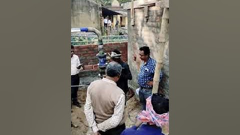 Yield test of Bore Well & measuring of Draw down