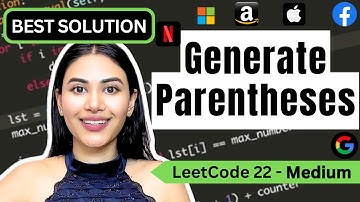 Generate Parentheses - LeetCode 22 - Python #backtracking #recursion #leetcode
