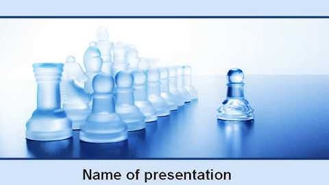 Glass Chess PowerPoint Template by PoweredTemplate.com