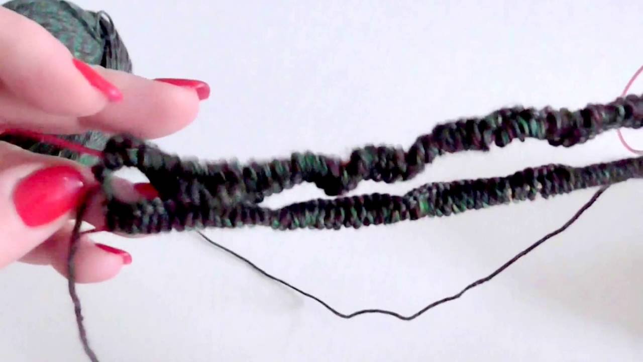 Entrelac pletený do kruhu 1. díl magická smyčka, Knitting Entrelac around - magic loop