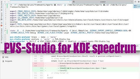 PVS-Studio for KDE tutorial speedrun - August 2022 - ded5f922