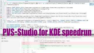 PVS-Studio for KDE tutorial speedrun - August 2022 - ded5f922 screenshot 2