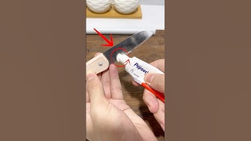 How to Sharpen a Knife Razor Sharp  Easy Method! #shorts #diy #tricks
