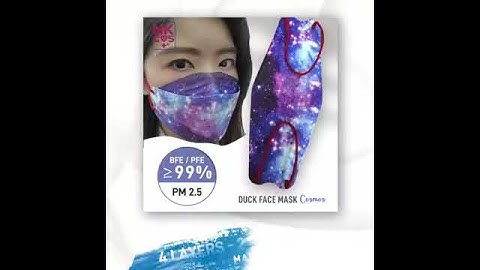 NK99 Duck Face Style Face Masks | Made In Hong Kong | 4 Layers - 2 Filter Layers Mask | 2021