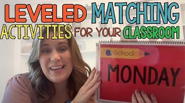 Back To School Tips: The BEST Leveled Matching Activities for your Classroom