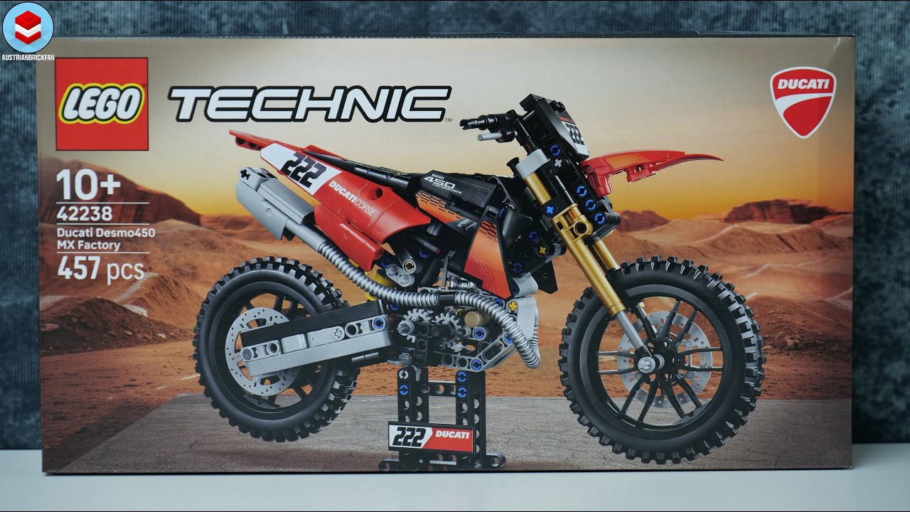 LEGO Technic 42238 Ducati Desmo450 MX Factory Motorcycle - LEGO Speed Build Review
