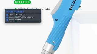 Relife E2 Rechargeable Electric Screwdriver Adjustable Torque Speed Phone Repair