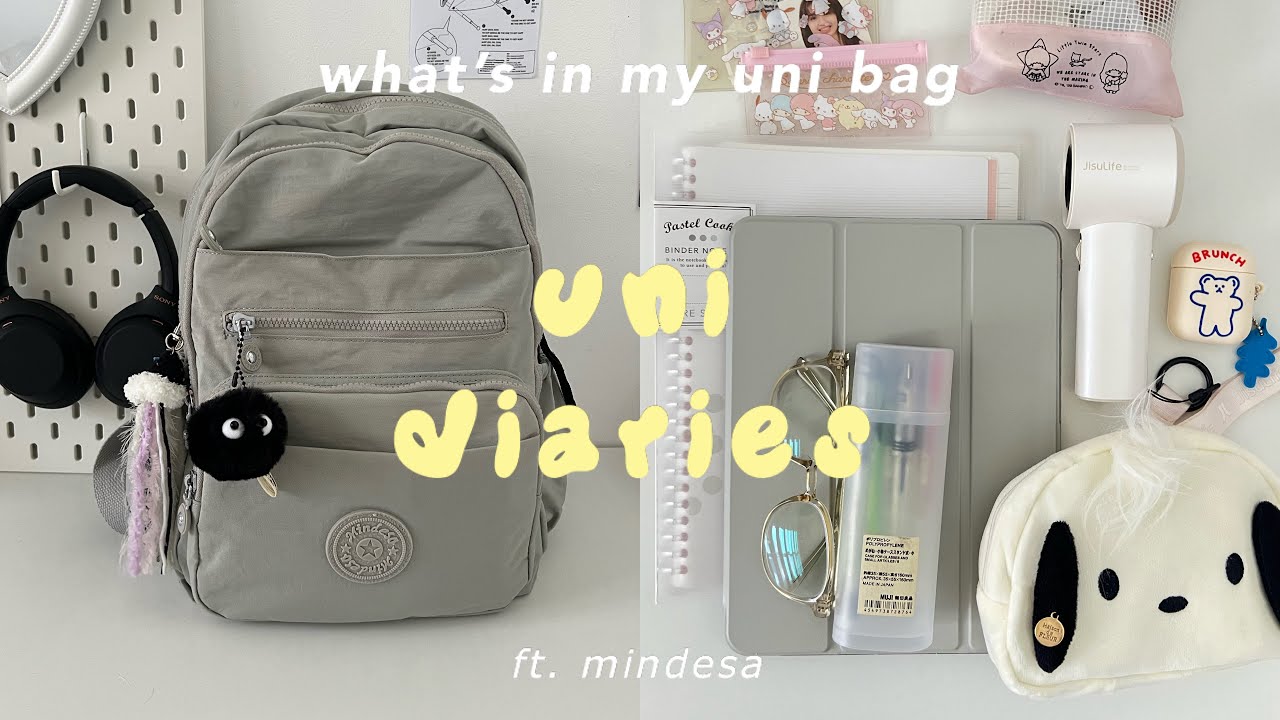what’s in my college bag 📁🍓 college essentials ⋆·˚ ༘ *